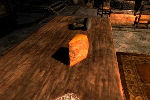 A cheese wedge in Skyrim.